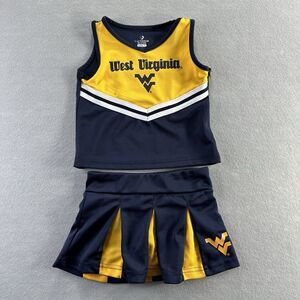 West Virginia Shirt & Skort 2pc Set Cheerleader Toddler Girl Sports‎ Fan, 3T WVU